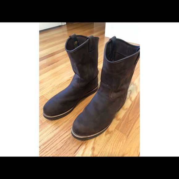 chippewa boots slip on